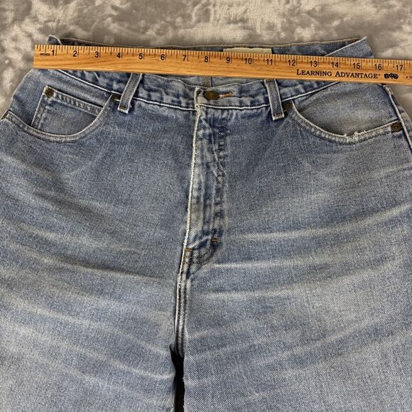 Vtg 90’s Eddie Bauer Mom Jeans Women's 14 High Rise Loose Fit 100% Cotton (1152) - Picture 12 of 14